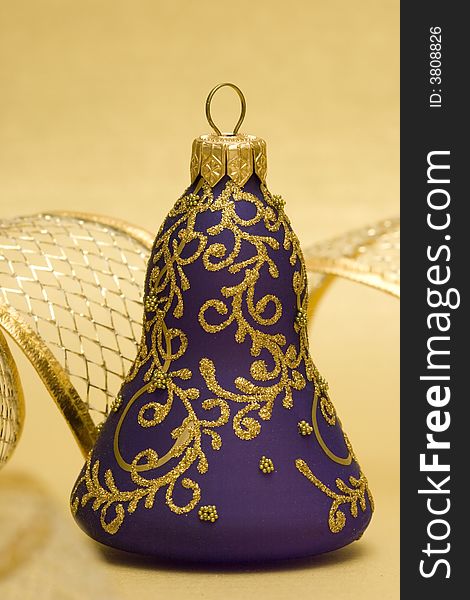 Violet Christmas bell
