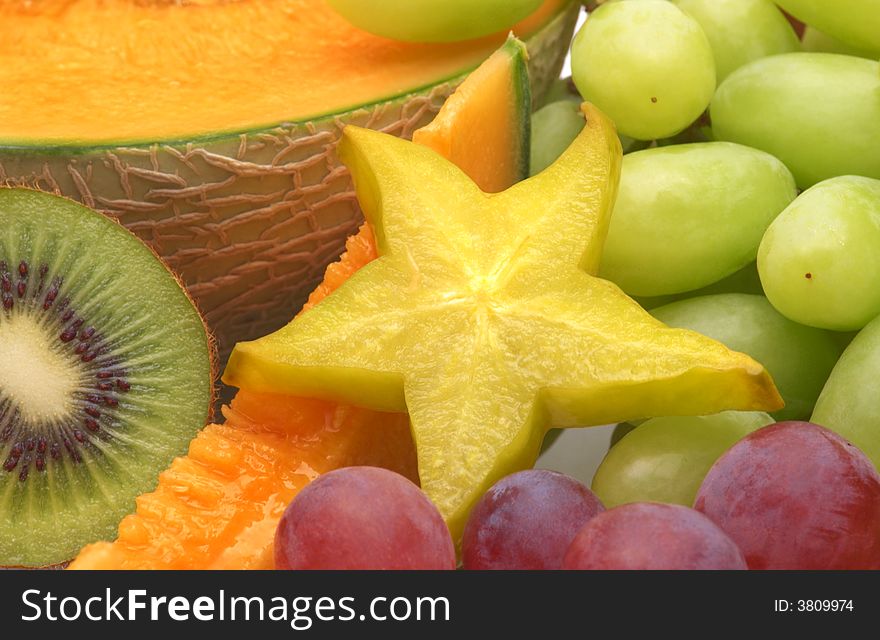 Fresh starfruit on fruit background