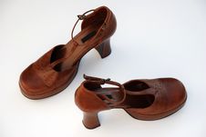 Womens Brown Dress Shoes Royalty Free Stock Photo Womens Brown Dress Shoes Royalty Free Stock Photo