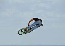 Jump With A Mountain Bike Stock Image Jump With A Mountain Bike Stock Image