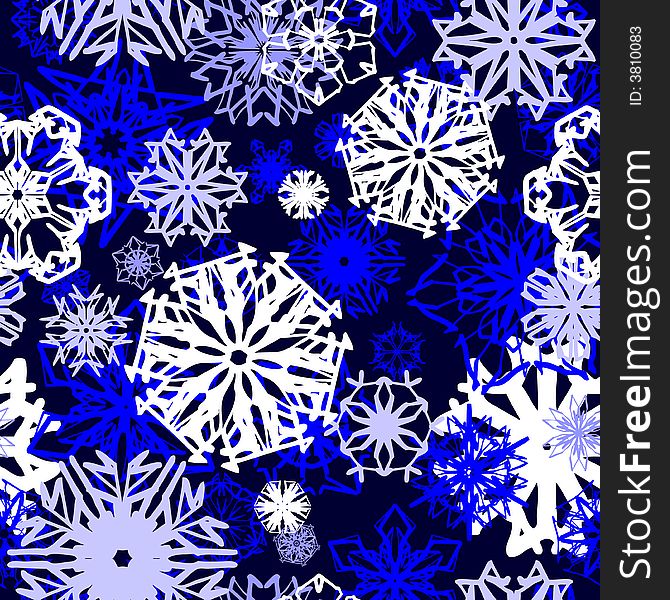 Magic snowflakes - seamless vector wallpaper. Magic snowflakes - seamless vector wallpaper