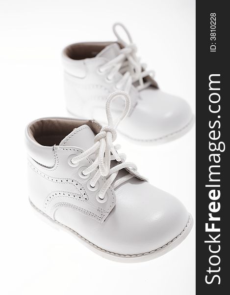 Little white shoes for baby