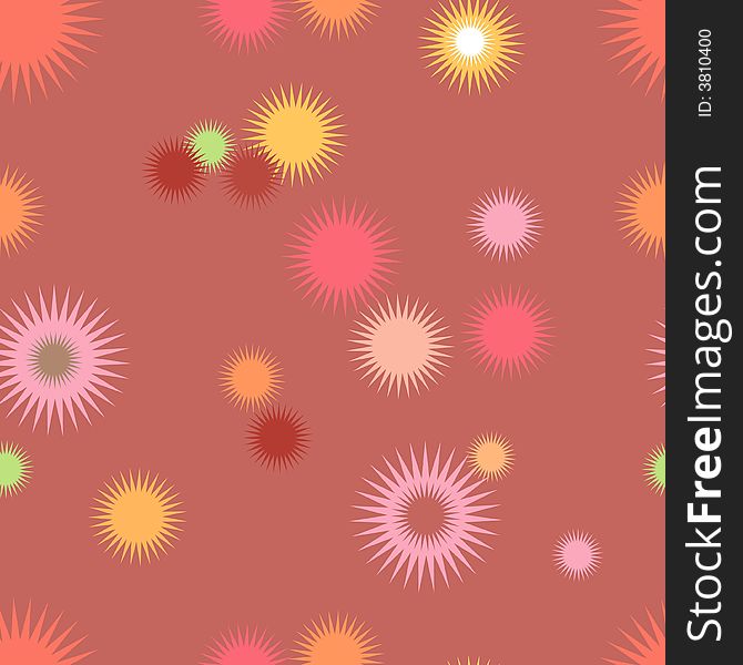 Seamless vector texture with vivid stars. Seamless vector texture with vivid stars