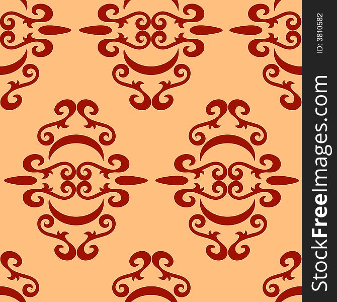 Seamless red ornament vector pattern. Seamless red ornament vector pattern