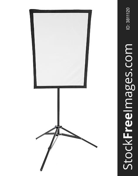 Phototechnique light on tripod over white background