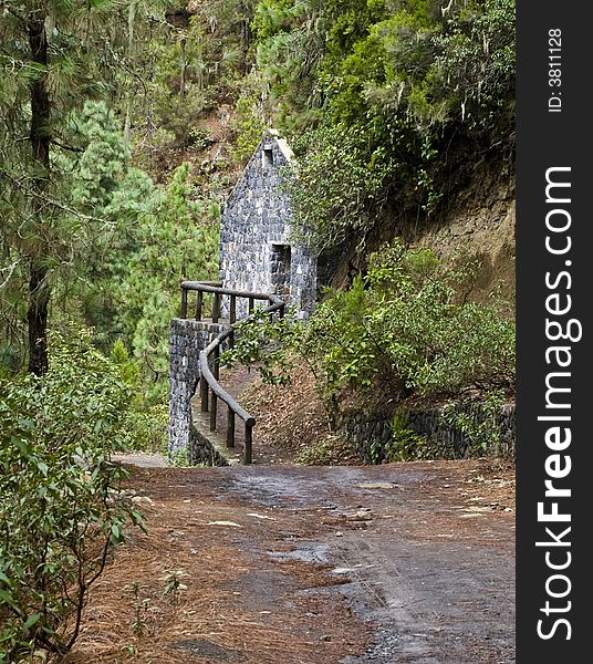 Stone house hidden in the middle of the forest. Stone house hidden in the middle of the forest