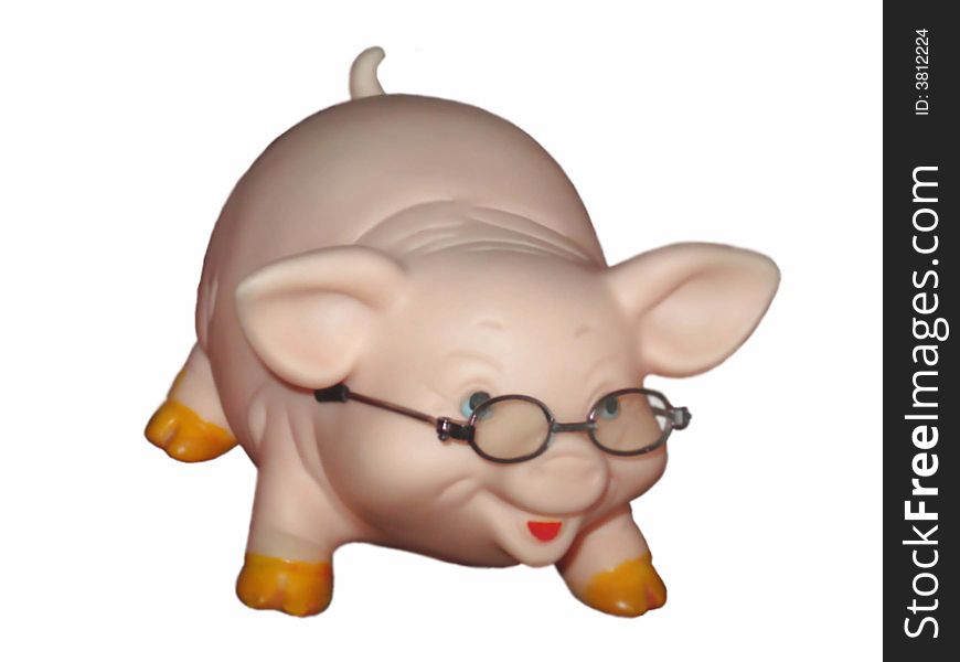 Toy Pig In Glasses