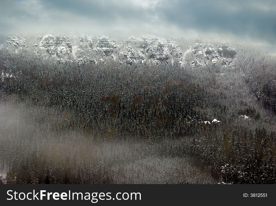 Winter photo in Germany mountains. Winter photo in Germany mountains