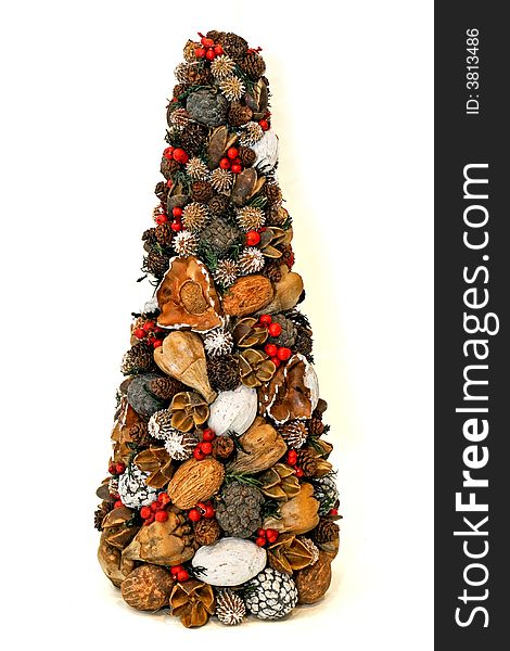 Natural and organic Christmas decoration cone shape