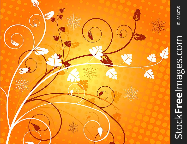 Floral artistic background -  illustration. Floral artistic background -  illustration