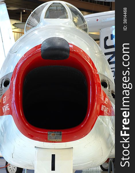 Front of a F86 Sabre Korean War airplane