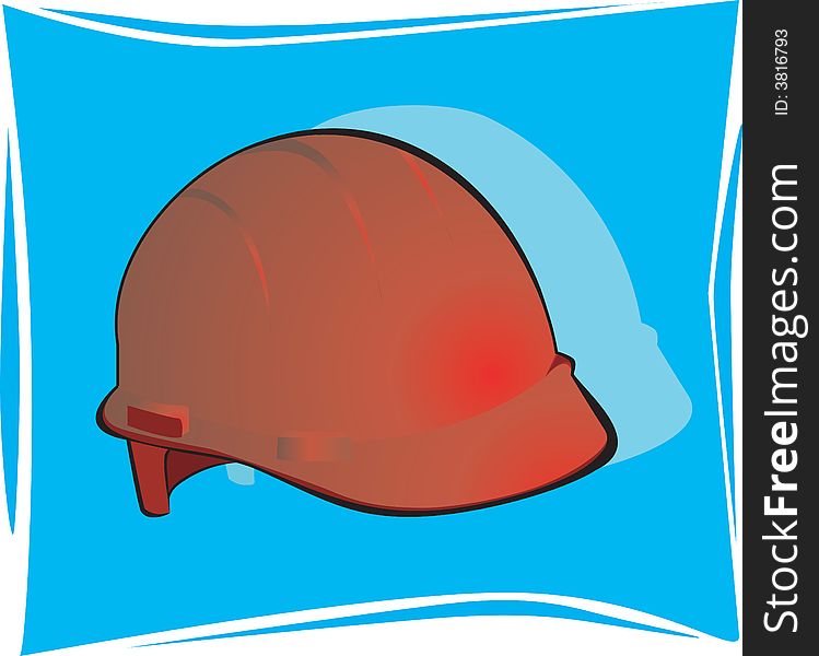 Illustration of a hard hat using in construction field