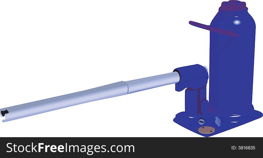 Illustration of hydraulic pump with handle