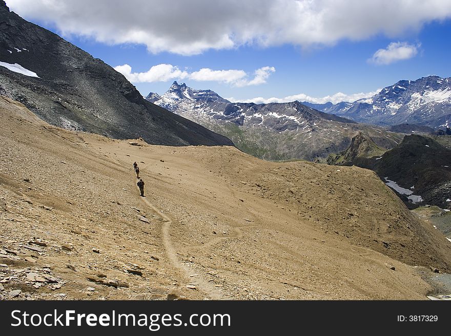 Hiking in the Alps of Italy. Hiking in the Alps of Italy
