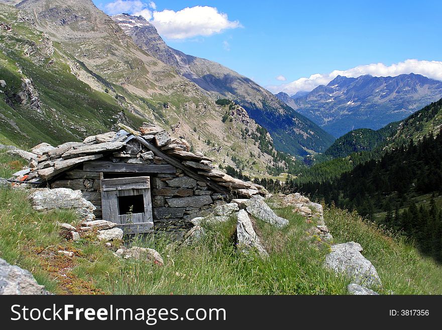House in the Alps of Italy. House in the Alps of Italy