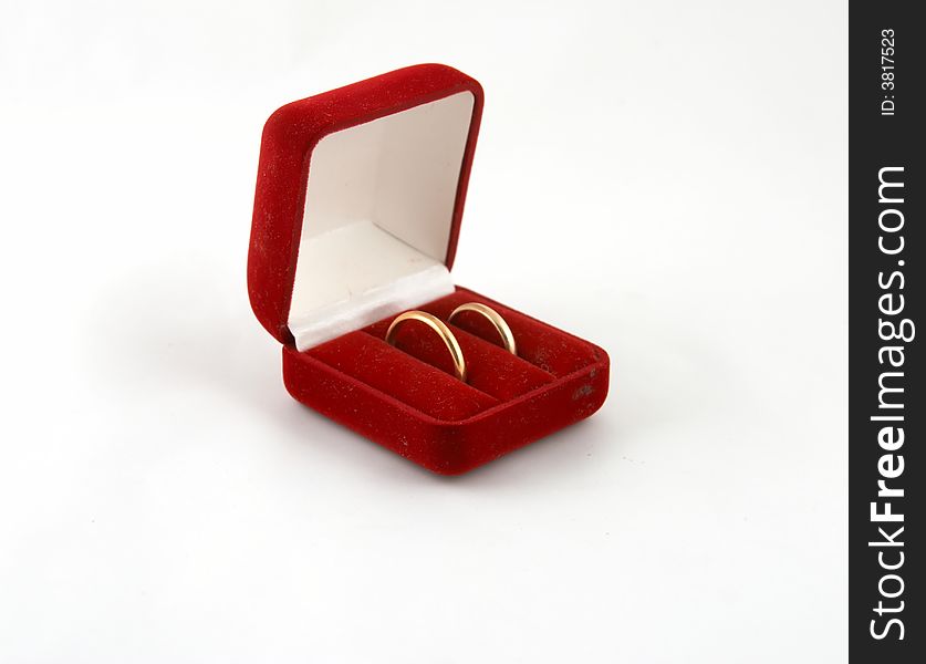 Wedding rings in gift packing