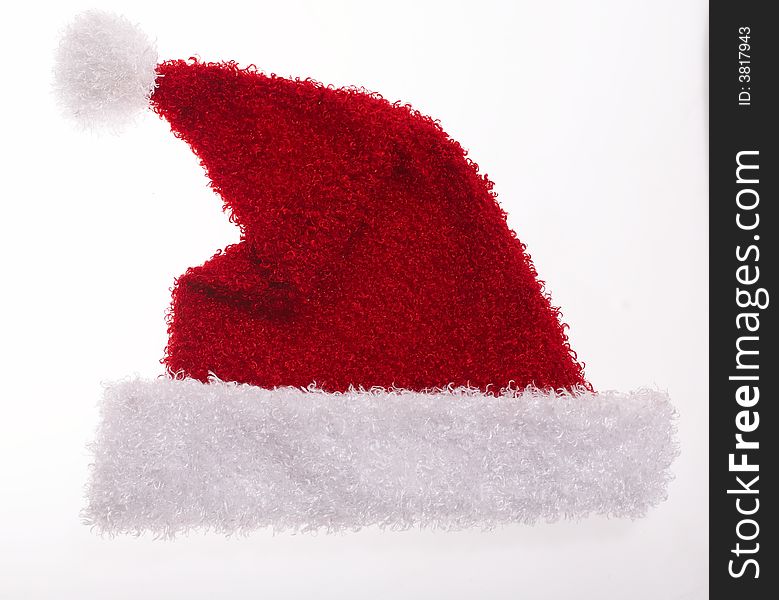 Santa's christmas cap  on white