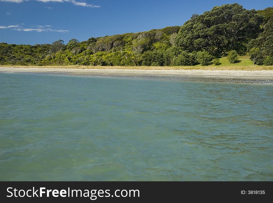 Inviting tropical beach paradise landscape. Inviting tropical beach paradise landscape