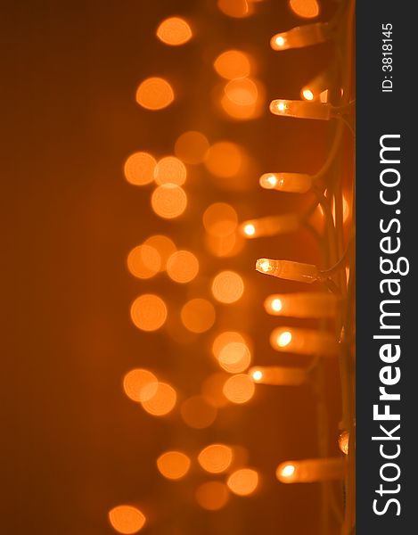 Golden glow lights decoration background