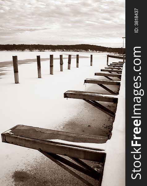 Dock In A Frozen Winter