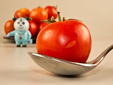 Tomato Healthy Diet, Doctor In Background Royalty Free Stock Photo Tomato Healthy Diet, Doctor In Background Royalty Free Stock Photo