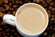 Coffee Cup With Beans Under The Cup Royalty Free Stock Photo Coffee Cup With Beans Under The Cup Royalty Free Stock Photo