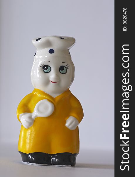 Small plastic figure of a chef