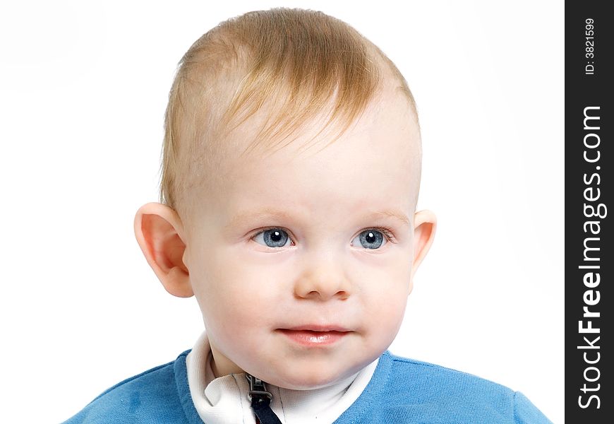 12-month old blue eyed toddler