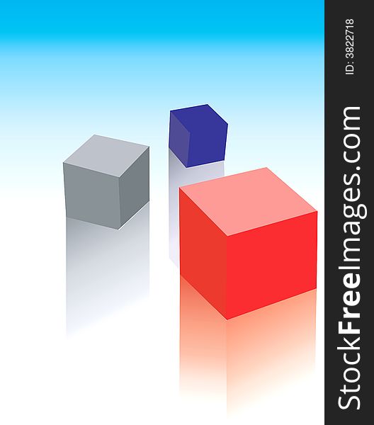 Illustration of three graphical blocks