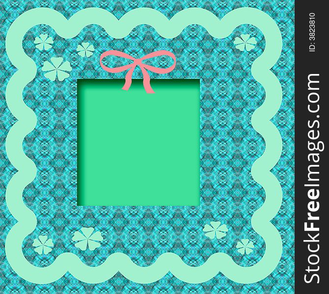 Photo frame scrapbook cutout on colorful background. Photo frame scrapbook cutout on colorful background