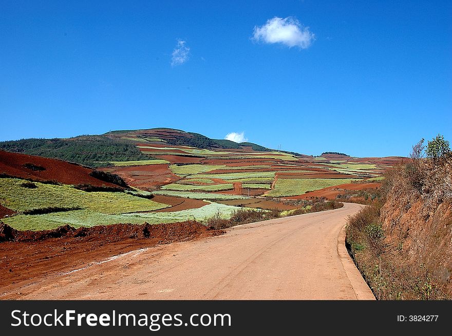 Colorful earth under a very clear sky. Colorful earth under a very clear sky