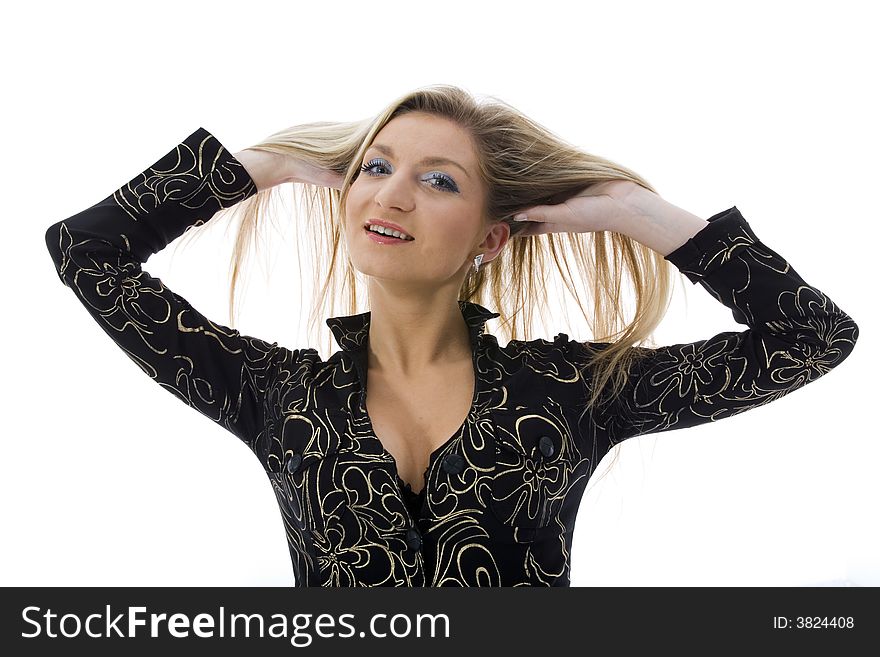 Sexual woman on isolated background