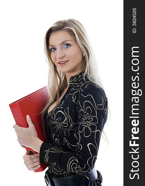 Business Woman With Folder