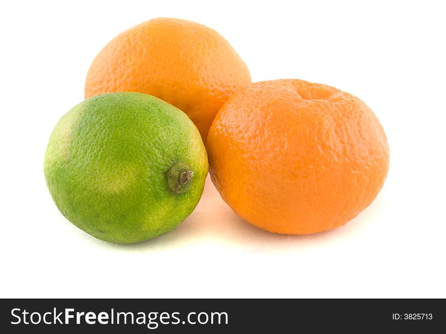 Two Oranges And A Lime