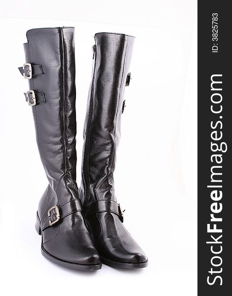 Fashionable leather female boots