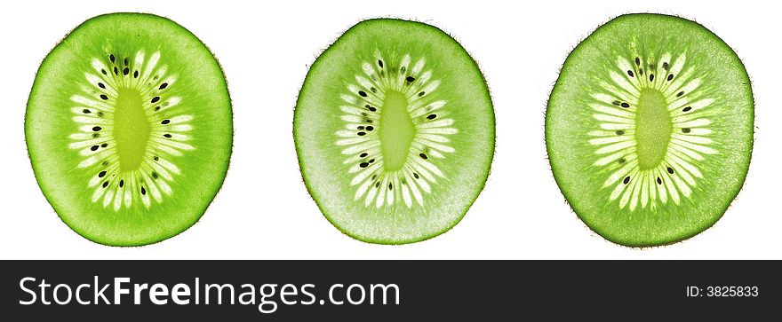 Great green colors for these fresh kiwi slices. Great green colors for these fresh kiwi slices