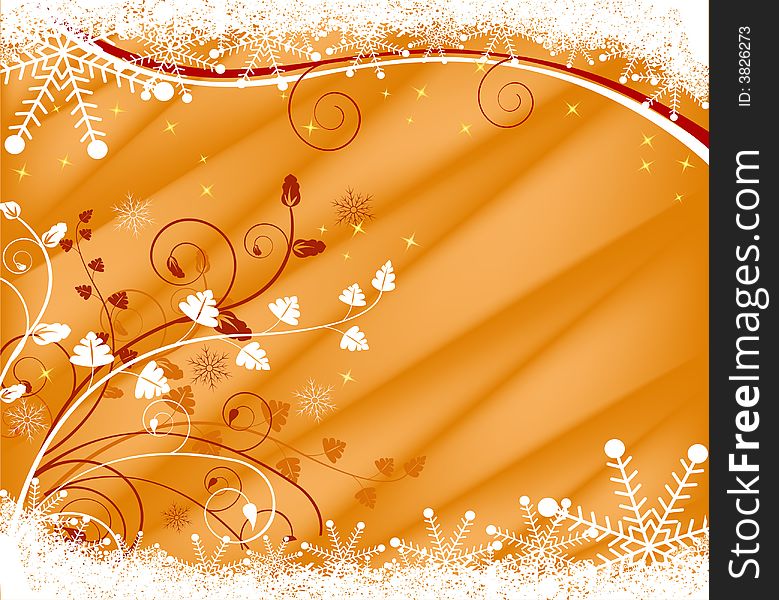 Floral art background - vector illustration. Floral art background - vector illustration