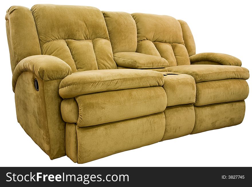 Micro Fiber Double Reclining Loveseat with Cup Holders