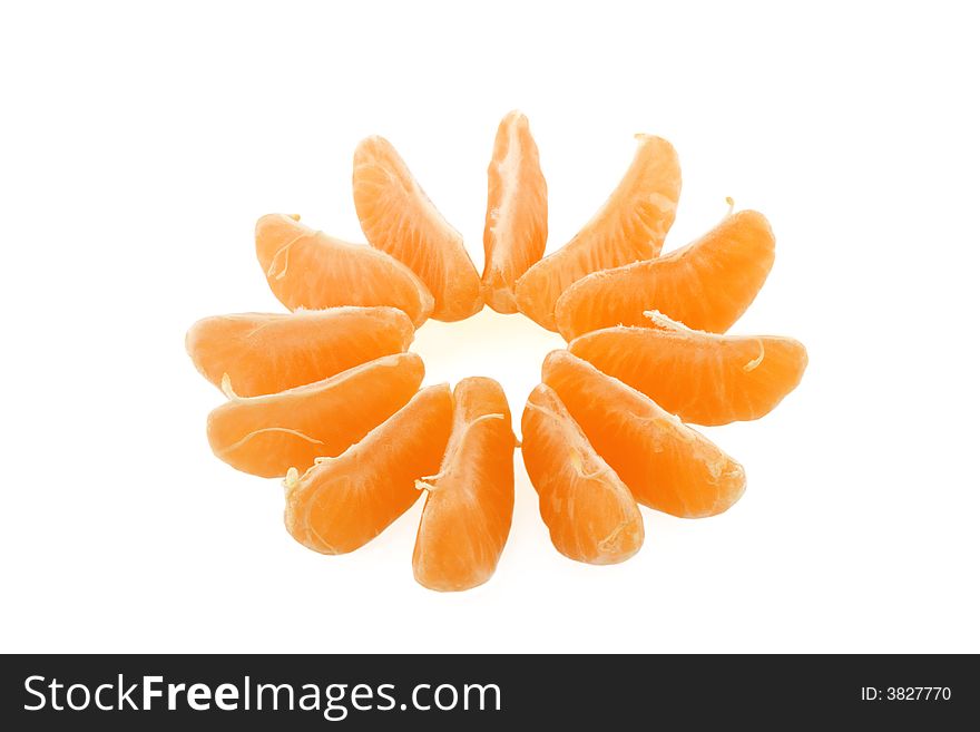 Mandarine  isolated on white background