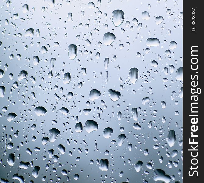 Rain drops on smooth glass surface. Rain drops on smooth glass surface
