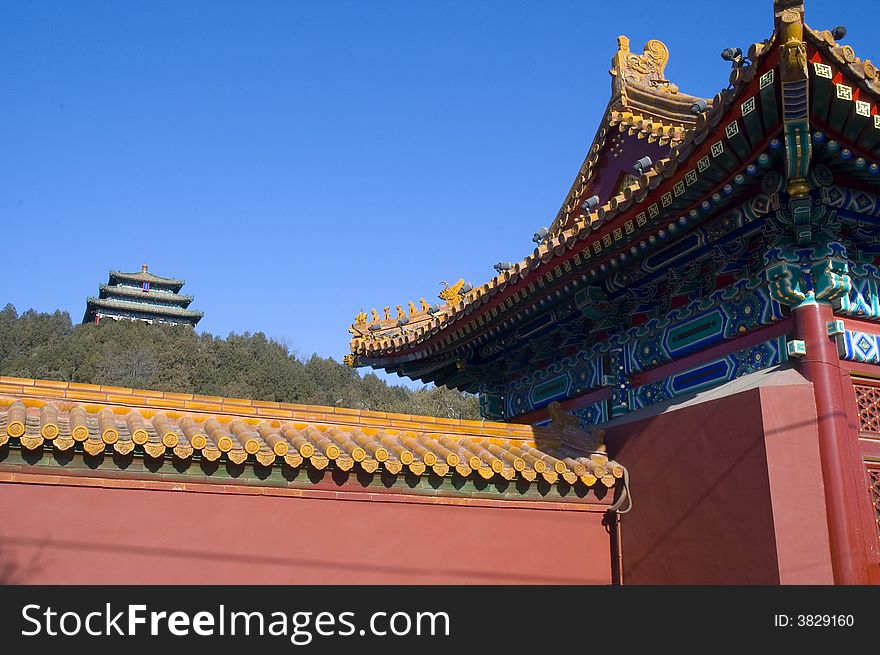 Pavilionã€€of JING SHAN Park in Beijing