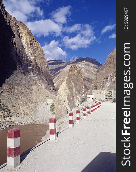 it is a road in the mountains. it is in Tibet of China. use kodak E100vs film. See more my images at :)