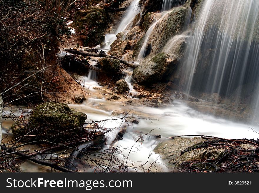 Stream In Krum At Fall