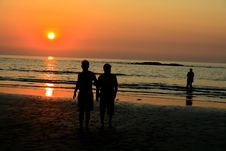 Colorful Sunset Silhouettes Stock Photography Colorful Sunset Silhouettes Stock Photography