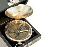 Silver Compass Royalty Free Stock Photography Silver Compass Royalty Free Stock Photography