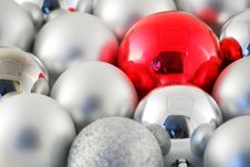 Random Silver Red Christmas Balls Stock Photo Random Silver Red Christmas Balls Stock Photo