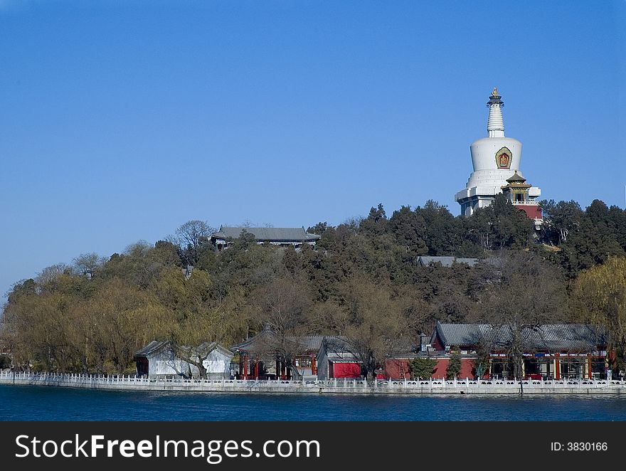 White Pagoda in Beihai Park Beijing