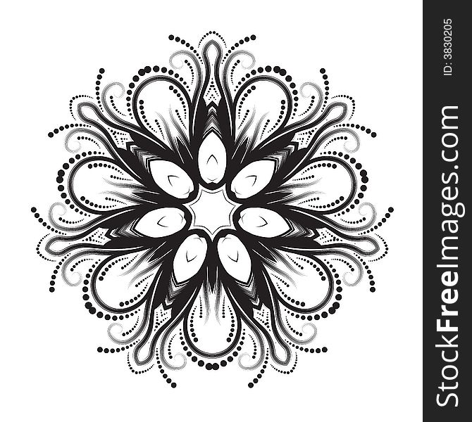 Beautiful abstract vector floral design