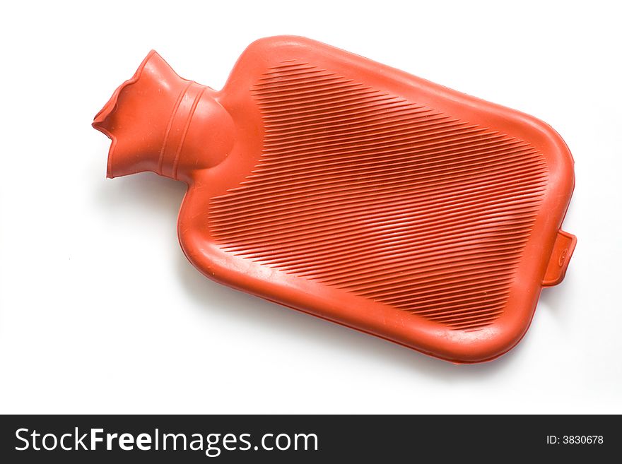 Hot water bottle, isolated on a white background. Hot water bottle, isolated on a white background.