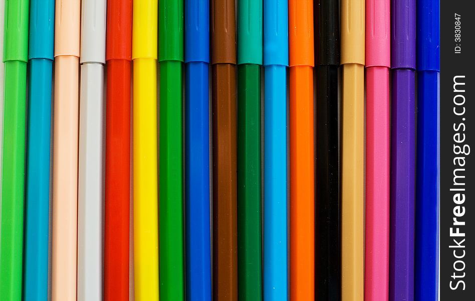 Soft-tip pen backgrounds, office supplies